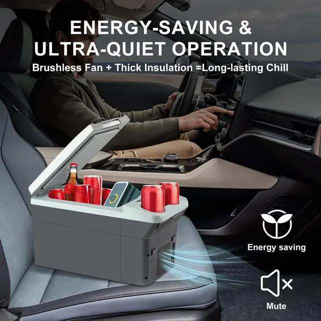 Alt view image 2 of 7 - 11L/Quart Electric Cooler & Warmer - Portable Car Refrigerator 12 Volt DC Car Fridge with Dual-Temp Control (41°F~149°F) Car Fridge 12V Refrigerator for Camping, Travel & Road Trips,RV, Boat