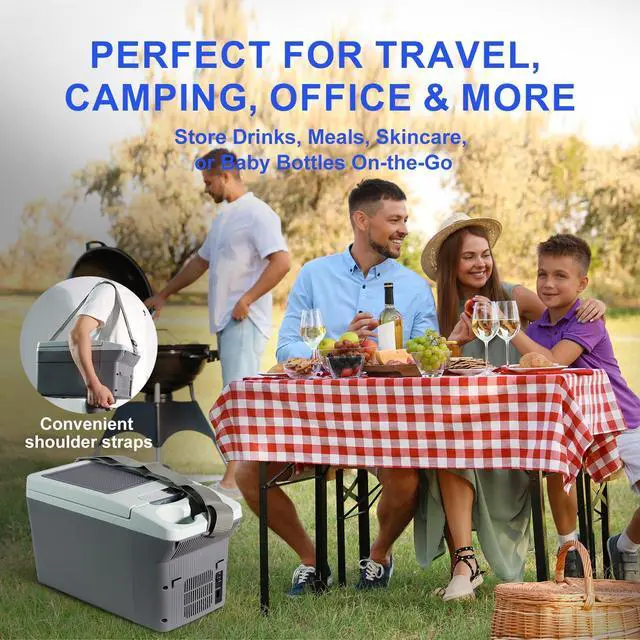 Alt view image 7 of 7 - 11L/Quart Electric Cooler & Warmer - Portable Car Refrigerator 12 Volt DC Car Fridge with Dual-Temp Control (41°F~149°F) Car Fridge 12V Refrigerator for Camping, Travel & Road Trips,RV, Boat