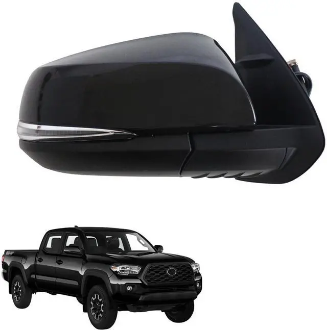 Main image of Right Passenger Side Mirror replacement for TOYOTA Tacoma 2016-2023 Accessories 8 pins Heated Turn Signals Light Power Adjusted Glass With Blind Spot Monitoring(BSM) TO1321350, 8791004240 RH