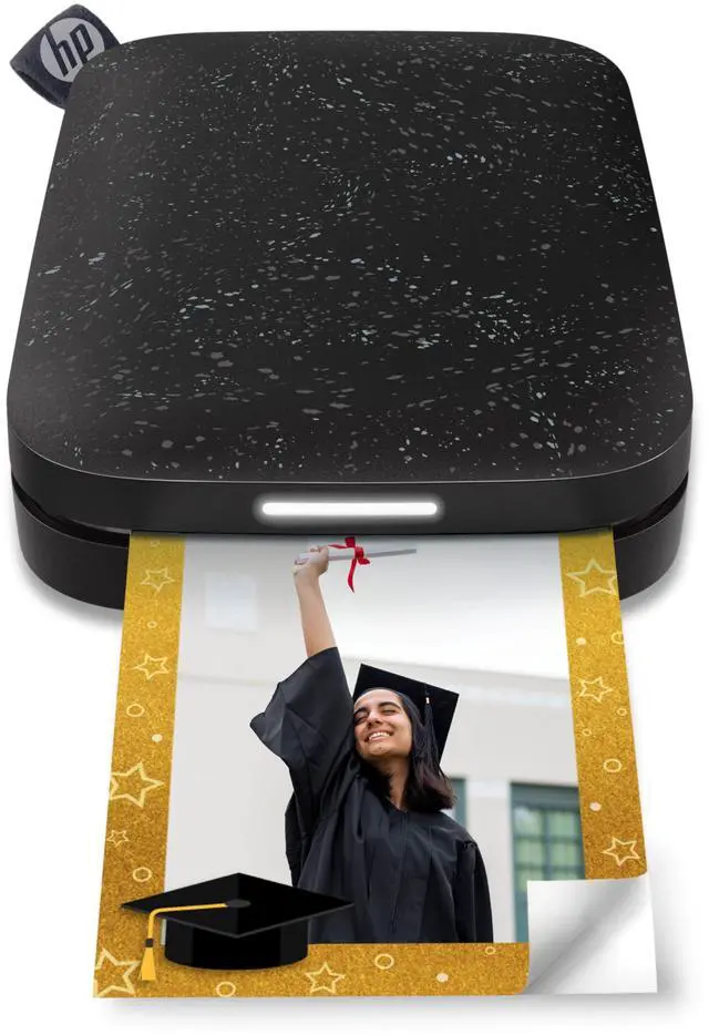 Main image of Sprocket Portable 2x3 Inch Instant Photo Printer (Black Noir) Print Pictures on Zink Sticky-Backed Paper From Your iOS & Android Device