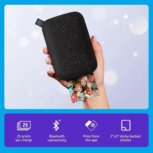 Alt view image 2 of 7 - Sprocket Portable 2x3 Inch Instant Photo Printer (Black Noir) Print Pictures on Zink Sticky-Backed Paper From Your iOS & Android Device