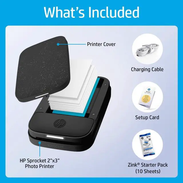 Alt view image 4 of 7 - Sprocket Portable 2x3 Inch Instant Photo Printer (Black Noir) Print Pictures on Zink Sticky-Backed Paper From Your iOS & Android Device
