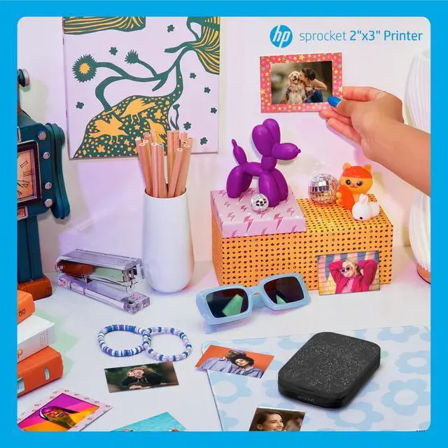 Alt view image 7 of 7 - Sprocket Portable 2x3 Inch Instant Photo Printer (Black Noir) Print Pictures on Zink Sticky-Backed Paper From Your iOS & Android Device