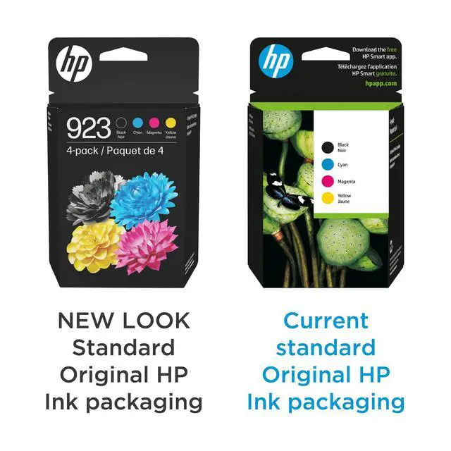 Alt view image 3 of 7 - 923 Black, Cyan, Magenta, Yellow Ink Cartridges (4-Pack) | Works with Printer Series: OfficeJet 8120, OfficeJet Pro 8130 | Eligible for Instant Ink | 6C3Y6LN