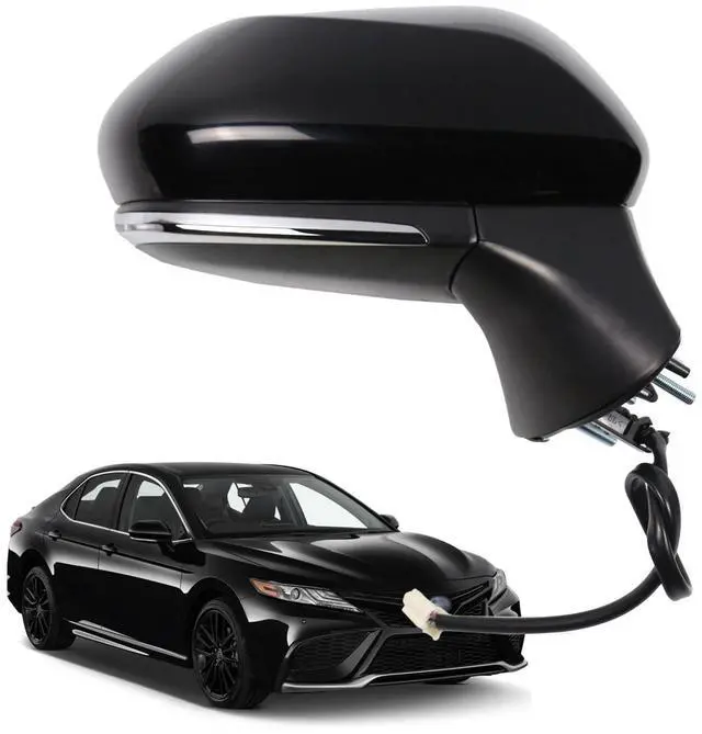Main image of for Toyota Camry Side Mirror Assembly Passenger Side 2024 2018 2019 2020 2021 2022 2023 2024 |Power |Heated |Turn Signal |Blind Spot Monitoring | (POWER+LAMP+HEAT+BSM, Passenger Side(RH))