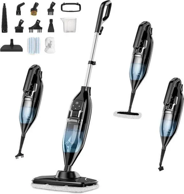 Main image of Steam Mop, 12-in-1 Powerful Handheld Steam Cleaner Detachable Steam Mops for Floor Cleaning, 565ML Removable Tank, 23FT Power Cable, MultiPurpose Steamer for Hardwood, Tile, Grout, Furniture