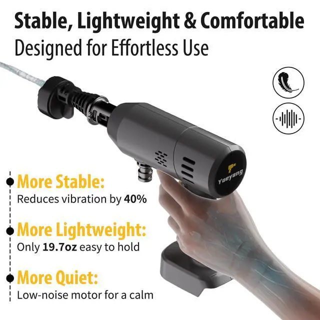 Alt view image 2 of 7 - Portable Handheld Cleaning Tool, Lightweight Compact Spray Tool with 6-in-1 Nozzle for Car Patio Fence Window Garden Outdoor Use (Grey)