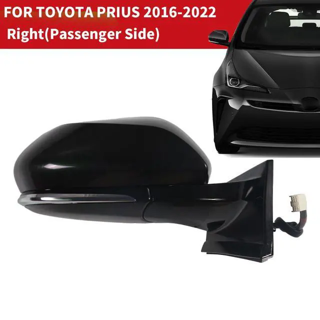 Alt view image 2 of 6 - for TOYOTA PRIUS Side Mirror Assembly 2016 2017 2018 2019-2024 | Power | Heated |BSM/Blind Spot Monitoring Replacement TO1321357 for TOYOTA PRIUS Accessories (Passenger Side(RH))