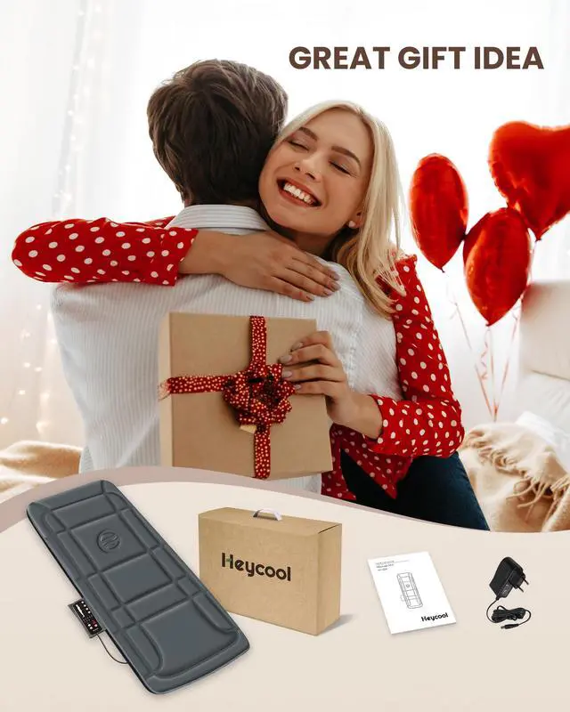 Alt view image 7 of 7 - Fathers Day Dad Gifts Full Body Massage Mat with Heat, Vibration Back Massage Pad for Chair, Bed, Sofa, Back Massager, Massage Chair Pad, 10 Vibration Motors& 2 Heating Levels