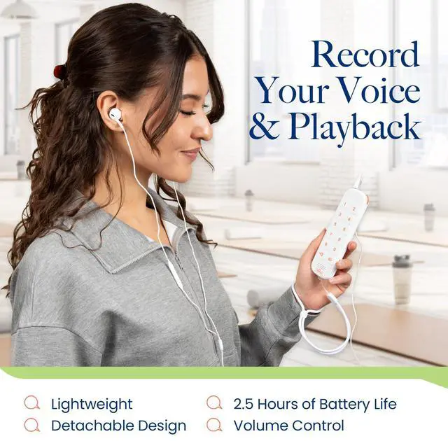 Alt view image 3 of 7 - Play, 10 Hour Capacity Screen-Free Voice Recorder, Playback Tool, Portable Electronic Story Player with Speaker, Clip & Strap, Add Voice to Journals, Albums and Keepsakes