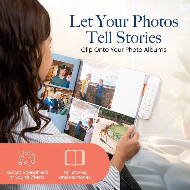 Alt view image 6 of 7 - Play, 10 Hour Capacity Screen-Free Voice Recorder, Playback Tool, Portable Electronic Story Player with Speaker, Clip & Strap, Add Voice to Journals, Albums and Keepsakes