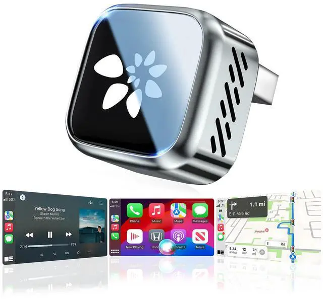 Main image of 2026 Upgraded Wireless CarPlay Adapter, 2-in-1 Mini CarPlay Adapter for iPhone & Android, 3 Second Auto Stable Connection with Zero Latency, Plug & Play for 2016+ Cars with USB-A/USB-C Ports