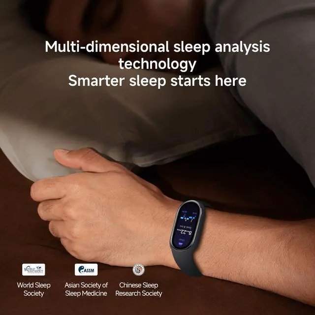 Alt view image 7 of 7 - Mi Smart Watch Band 10, 5ATM Waterproof Fitness Step Tracker Sports Digital Smart Watch Health Band for Men Women, 1.72" AMOLED Display, 150+ Sports Modes 24/7 Sleep Monitor (Black)