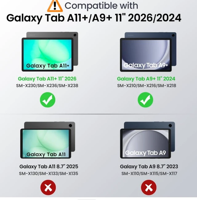 Alt view image 2 of 7 - Slim Case for Samsung Galaxy Tab A11+ Plus/ A9+ Plus 11 Inch, Black | Smart Stand Hard PC Translucent Back Shell Cover for Galaxy Tab A11+/A9+ Tablet, Auto Sleep/Wake, 2 Adjustable Angle