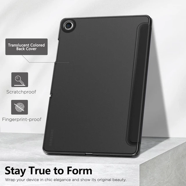Alt view image 6 of 7 - Slim Case for Samsung Galaxy Tab A11+ Plus/ A9+ Plus 11 Inch, Black | Smart Stand Hard PC Translucent Back Shell Cover for Galaxy Tab A11+/A9+ Tablet, Auto Sleep/Wake, 2 Adjustable Angle