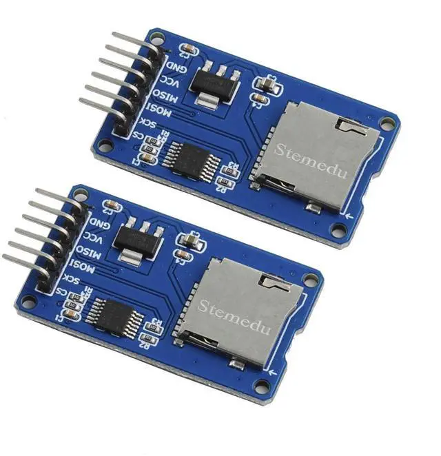 Main image of 2PCS Micro SD Card Module TF Card Memory Storage Adapter Reader Board SPI Interface with Integrated Circuit Breakout for Arduino for Raspberry Pi