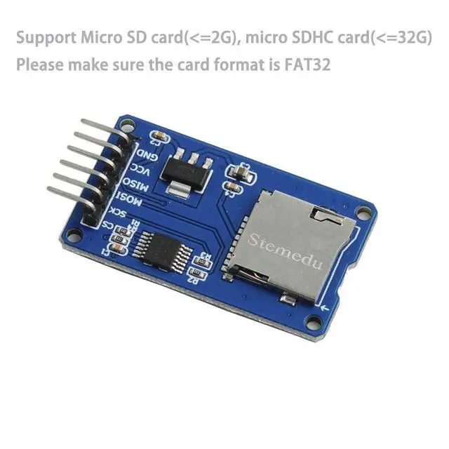 Alt view image 2 of 6 - 2PCS Micro SD Card Module TF Card Memory Storage Adapter Reader Board SPI Interface with Integrated Circuit Breakout for Arduino for Raspberry Pi