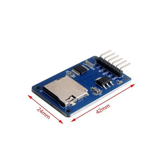 Alt view image 5 of 6 - 2PCS Micro SD Card Module TF Card Memory Storage Adapter Reader Board SPI Interface with Integrated Circuit Breakout for Arduino for Raspberry Pi