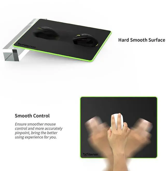 Alt view image 3 of 7 - Plastic Resin Hard Mouse Pad Premium Esports Waterproof Ultra Smooth No Irritating Smell Environment Fast and Accurate Control for Office and Gaming Laptop