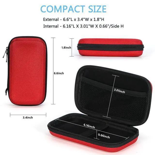 Alt view image 3 of 7 - Hard Protective Travel Case, GLCON Electronic Organizer for Anker/Jackery/RAVPower Power Bank, Shockproof EVA Carrying Case for Cell Phones, Travel Gadgets for Cables, Car/GPS Accessories