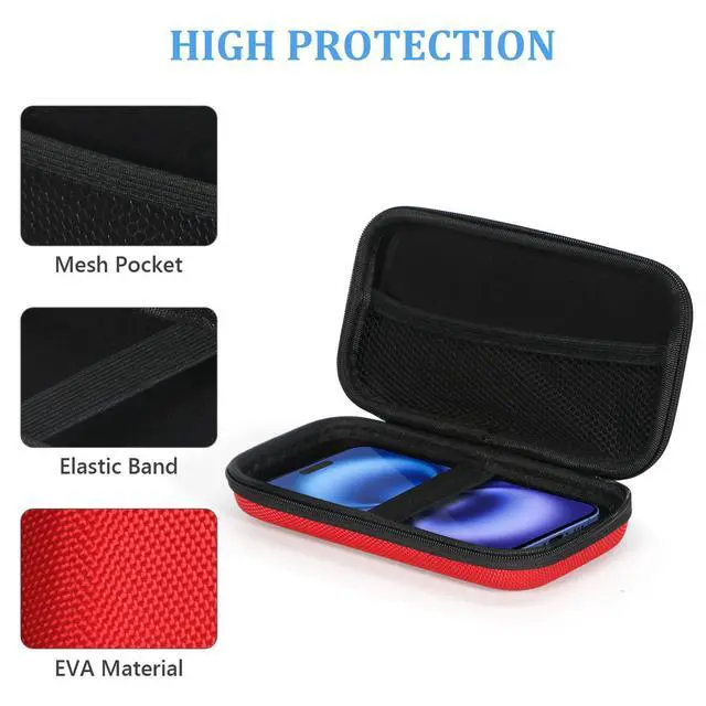 Alt view image 4 of 7 - Hard Protective Travel Case, GLCON Electronic Organizer for Anker/Jackery/RAVPower Power Bank, Shockproof EVA Carrying Case for Cell Phones, Travel Gadgets for Cables, Car/GPS Accessories