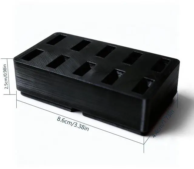 Alt view image 5 of 7 - 10-Slot USB Flash Drive Holder Stand, Desktop Organizer Rack for Memory Sticks, Jump Drives & Electronic Accessories, Office Desk Storage, Black