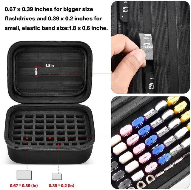 Alt view image 2 of 7 - USB Flash Drive Case, Thumb Drive, Memory Card SD SDXC SDHC Card Holder Organizer, Electronic Accessories Storage Bag for SanDisk/SamData/Samsung/TOPESEL/PNY