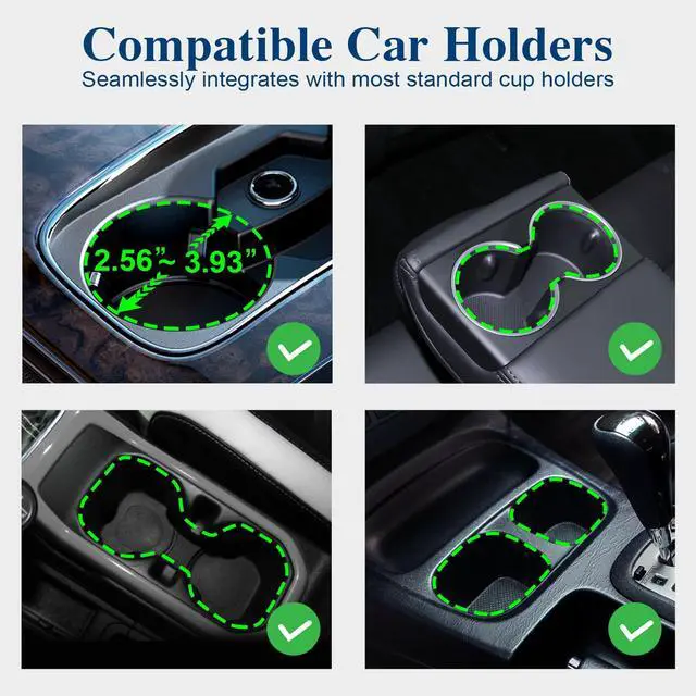 Alt view image 2 of 7 - Car Cup Holder Expander, Cup Holder Extender Adapter with Expandable Arm and Adjustable Base, Compatible with Yeti Ramblers 14-64oz, Hydro Flasks 18-64oz Most Coffee Mugs Bottles & Cups