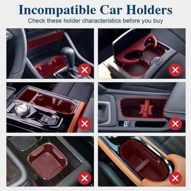 Alt view image 3 of 7 - Car Cup Holder Expander, Cup Holder Extender Adapter with Expandable Arm and Adjustable Base, Compatible with Yeti Ramblers 14-64oz, Hydro Flasks 18-64oz Most Coffee Mugs Bottles & Cups