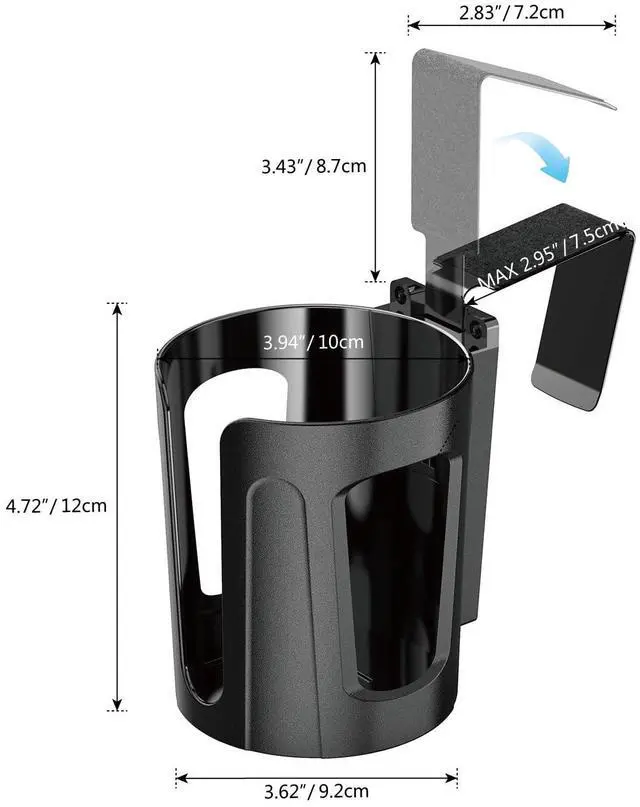 Alt view image 4 of 7 - Large Car Door Cup Holder, Vehicle Armrest Cup Holder, Drink Holder for Truck