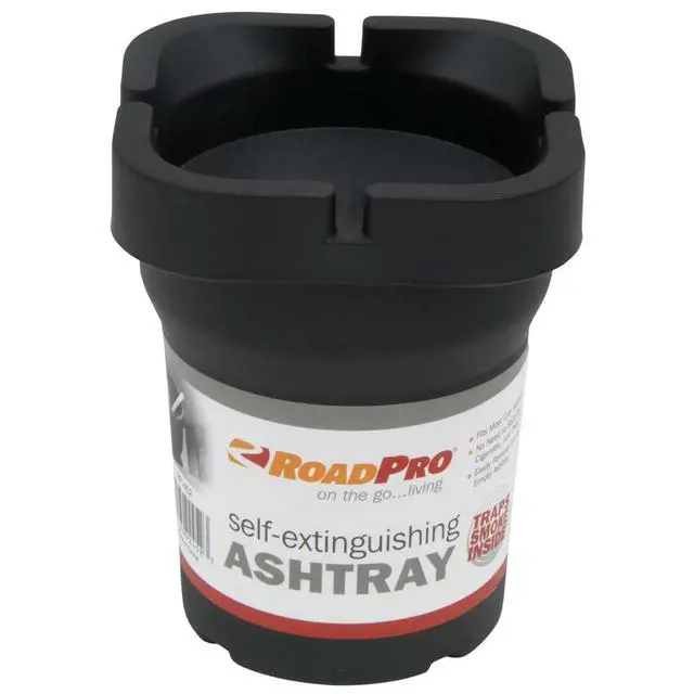 Alt view image 2 of 2 - RP-452 Small Self-Extinguishing Ashtray - Black