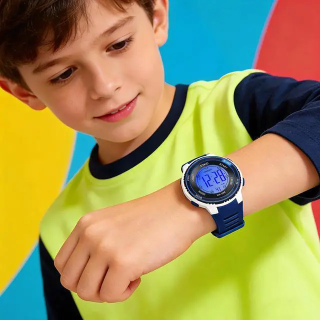Alt view image 7 of 7 - Digital Kids Watch 30 M Waterproof, 7 Color Lights Time Teaching Watch Easy to Read for Girls Boy 5-16