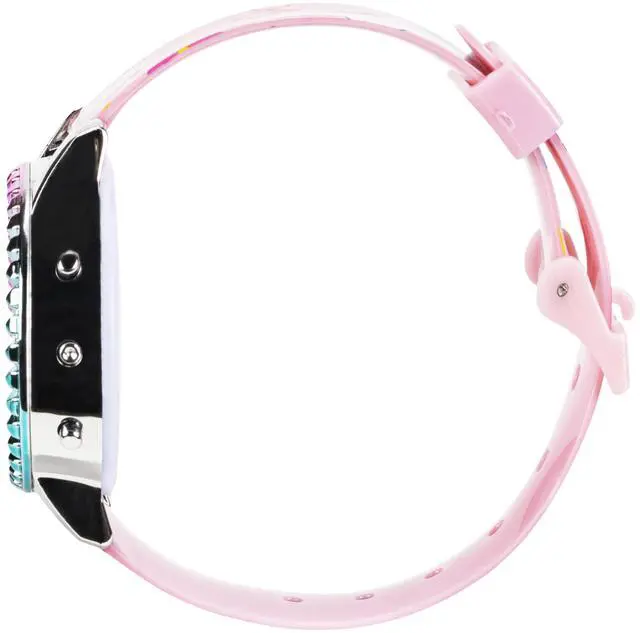 Alt view image 6 of 7 - Sanrio Hello Kitty Girls' Digital LCD Quartz Watch with Pink Strap and Colorful Bezel - Fun LED Light Show - Easy to Read Time for Kids - Fits Wrist 5.5"-8"