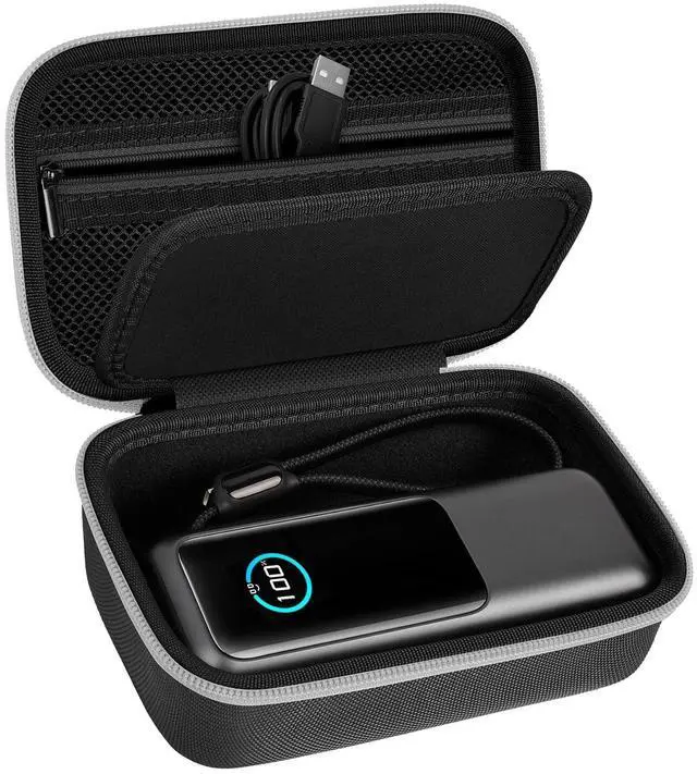 Main image of Compatible with Anker Prime Power Bank 25000, 26250, 27650, 20100mAh & 100W Charging Base, Storage Travel Holder for Anker Laptop 737 Portable Chargers Prime USB C Cable, Adapter (Box Only)-Black