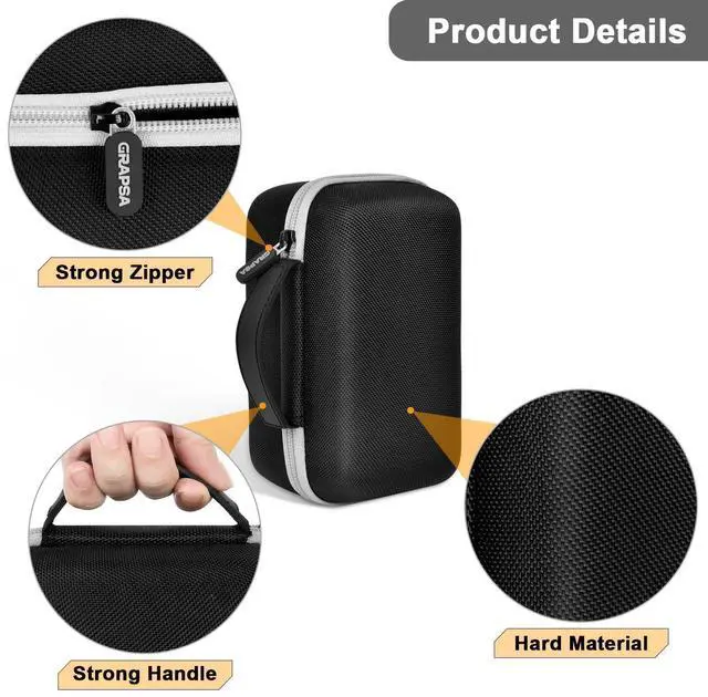 Alt view image 7 of 7 - Compatible with Anker Prime Power Bank 25000, 26250, 27650, 20100mAh & 100W Charging Base, Storage Travel Holder for Anker Laptop 737 Portable Chargers Prime USB C Cable, Adapter (Box Only)-Black