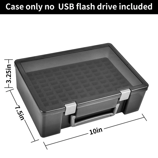 Alt view image 5 of 7 - Flash Drive Case USB Memory Stick SD Card Storage Organizer- Holds 104pcs Thumb Drive Electronic Accessories Holder for Sandisk/for Samsung/for Inland/for PNY/for Netac (Gray)