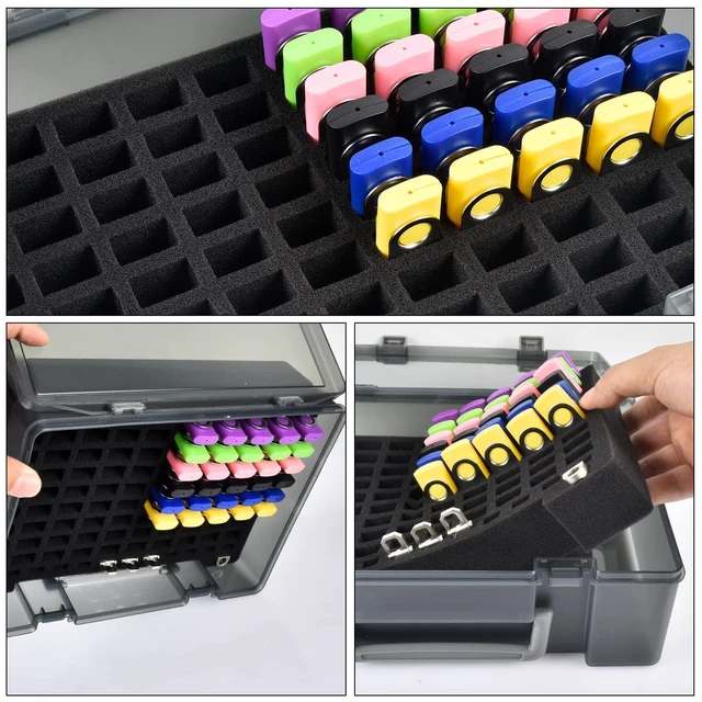 Alt view image 4 of 7 - Flash Drive Case USB Memory Stick SD Card Storage Organizer- Holds 104pcs Thumb Drive Electronic Accessories Holder for Sandisk/for Samsung/for Inland/for PNY/for Netac (Gray)