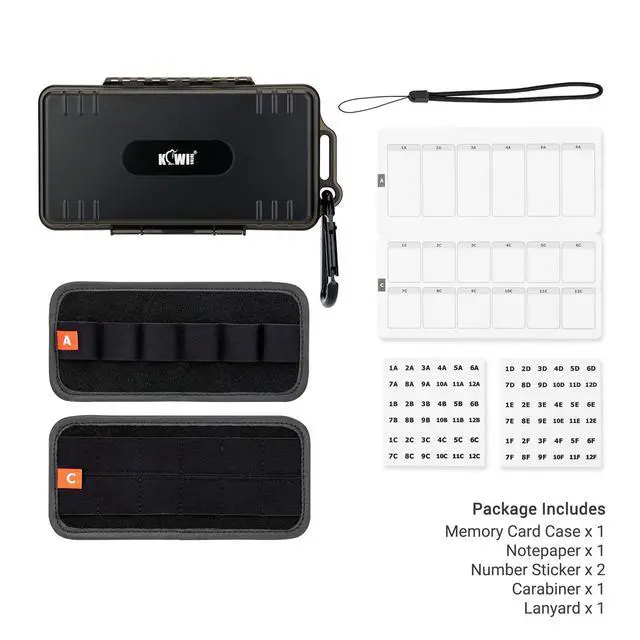 Alt view image 7 of 7 - Durable USB Flash Drive Case, Thumb Drive Organizer for 12 USB A/USB C Jump Drive, 24 Memory Card SD SDHC SDXC CFexpress Type A Card Case Holder, Water-Resistant and Shockproof