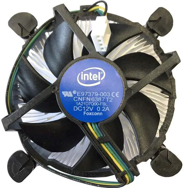 Main image of E97379-003 Core i3/i5/i7 Socket 1150/1155/1156 4-Pin Connector CPU Cooler with Aluminum Heatsink and 3.5-Inch Fan for Desktop PC Computer
