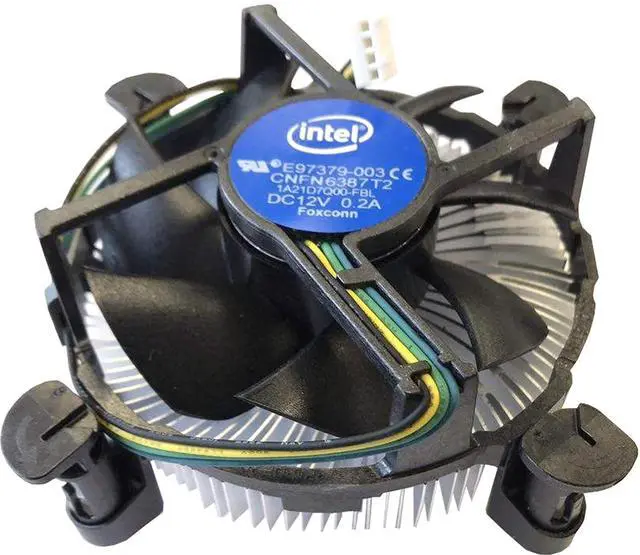 Alt view image 2 of 6 - E97379-003 Core i3/i5/i7 Socket 1150/1155/1156 4-Pin Connector CPU Cooler with Aluminum Heatsink and 3.5-Inch Fan for Desktop PC Computer