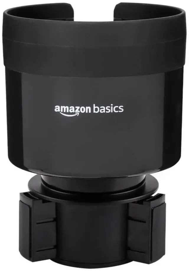 Main image of Car Cup Holder Expander with Adjustable Base, Securely Holds Large Bottles 3.4 to 3.8 in Diameter, Compatible with Yeti, Hydro Flask, Easy Installation, Black