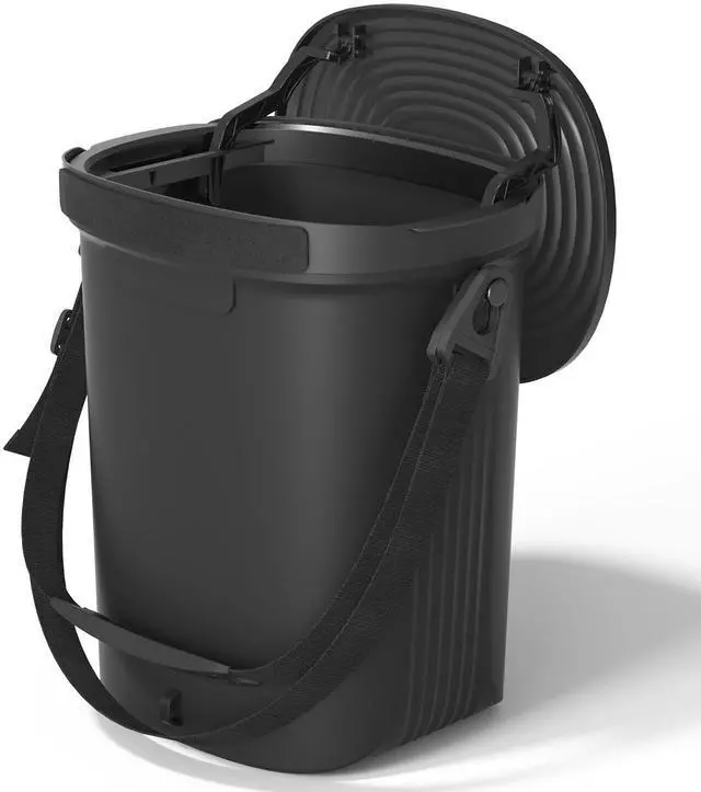 Main image of Leakproof Car Trash Can, 1.9 Gallon Soft Silicone Hanging Garbage Can with Lid, Easy to Clean Vehicle Trash Bin, Suitable for Sedans, SUVs, MPVs & Trucks