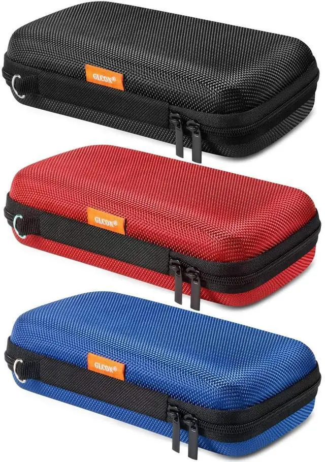 Main image of Hard EVA Protective Case Portable Storage Case for Charging Cable, Power Bank, Hard Drive, Cell Phone, External Battery - Small Travel Case Mesh Inner Pocket + Zipper Enclosure