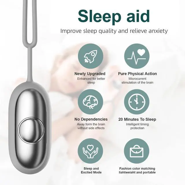 Alt view image 2 of 7 - Handheld Relaxation Device Dual-Mode Gentle Pulse Wellness Tool for Adults & Kids, Portable Sleep Device, Supports Calm Focus & Better Rest, USB-C Rechargeable (Silver)