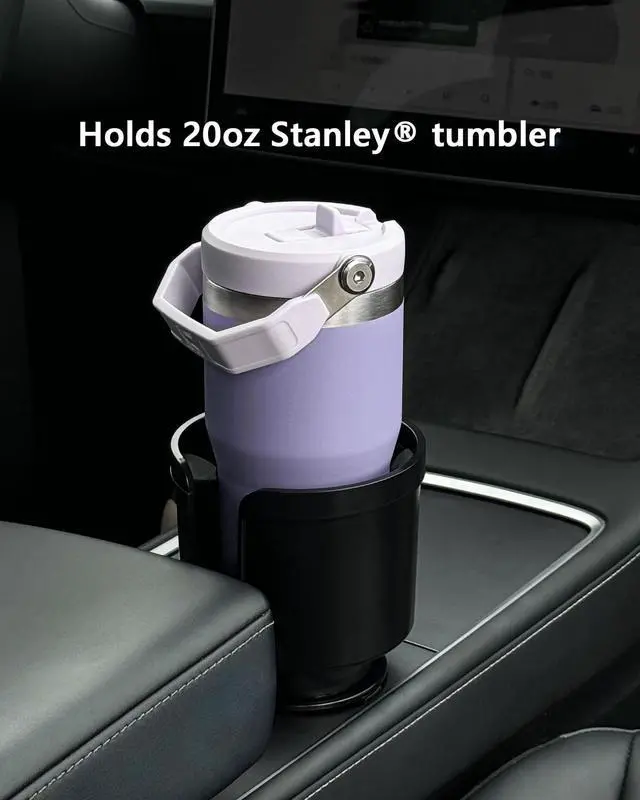 Alt view image 3 of 7 - Upgraded Car Cup Holder Expander Adapter with Offset Adjustable Base, Compatible with Yeti 14/24/36/46oz Ramblers, Hydro Flasks 32/40oz, Other Large Bottles Mugs in 3.5"-4.0", 1 Pack