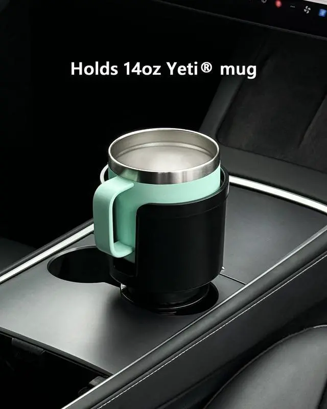 Alt view image 2 of 7 - Upgraded Car Cup Holder Expander Adapter with Offset Adjustable Base, Compatible with Yeti 14/24/36/46oz Ramblers, Hydro Flasks 32/40oz, Other Large Bottles Mugs in 3.5"-4.0", 1 Pack