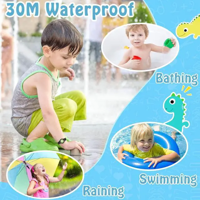 Alt view image 3 of 6 - Analog Watch Waterproof Time Teaching Boys Girls Watch Soft Band Learning Time Wrist Watch for Kids (Black-pre-Sale)