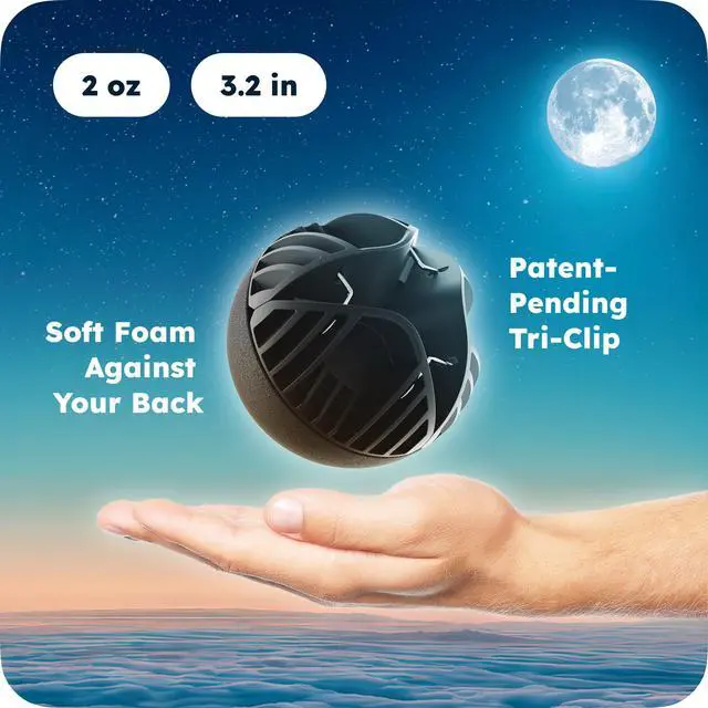Alt view image 3 of 7 - Ball for Side Sleep Posture - Calma Clip v2 by Whole Nights, Sleep Aid for Back Snorers, Anti Snoring Device, Attaches to Any Clothes and Keeps You in a Healthy Sleeping Position