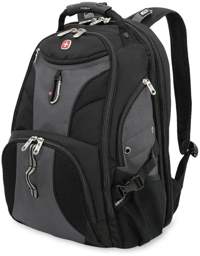 Main image of 1900 ScanSmart Laptop Backpack, Fits Most 17-Inch Laptops, TSA-Friendly Lay-Flat Design, RFID Protection, and Tablet Pocket, Black, 31L, 18.5-Inch