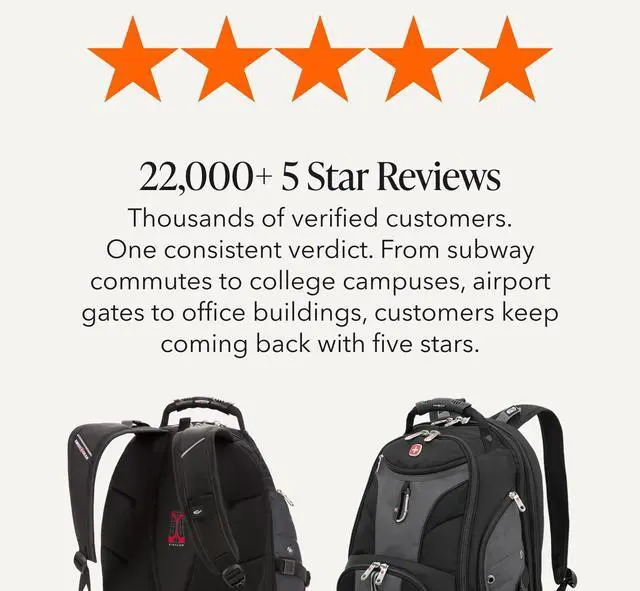 Alt view image 7 of 7 - 1900 ScanSmart Laptop Backpack, Fits Most 17-Inch Laptops, TSA-Friendly Lay-Flat Design, RFID Protection, and Tablet Pocket, Black, 31L, 18.5-Inch